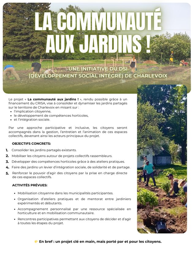 Aperçu — La communauté aux jardins